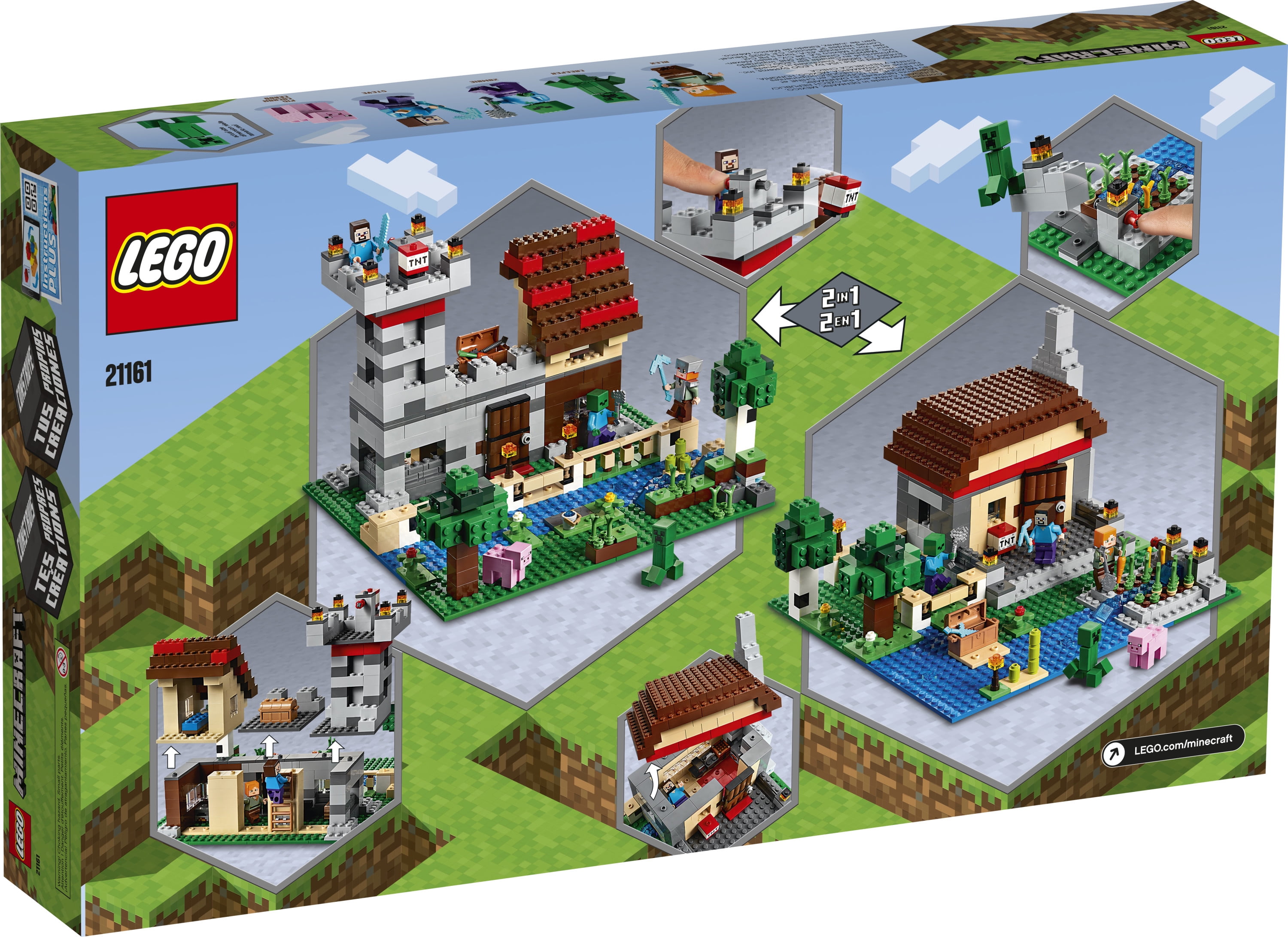 Lego Minecraft The Crafting Box 3 0 Minecraft Castle And Farm Building Set 564 Pieces Walmart Com Walmart Com Lego Minecraft The Crafting Box 3 0 Minecraft Castle And Farm Building Set 564 Pieces Walmart Com Walmart Com