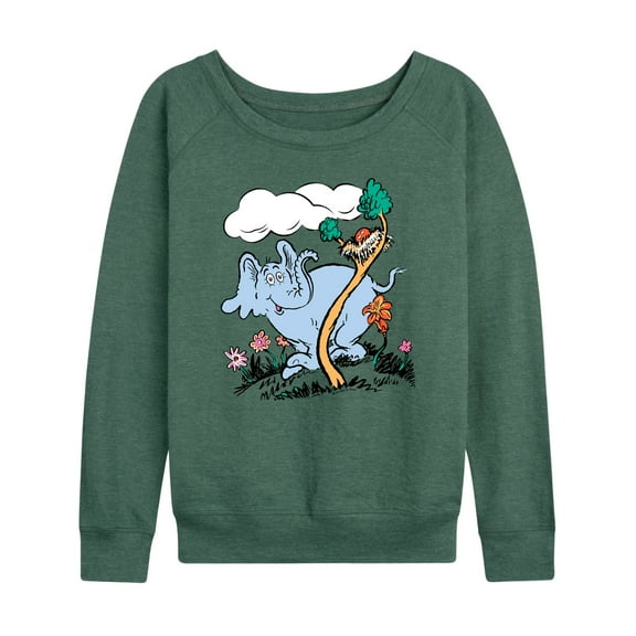 Dr. Seuss - Horton Hatches the Egg - Trees and Flowers - Easter - Women's Lightweight French Terry Long Sleeve Shirt