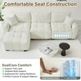 thumbnail image 4 of Wiilayok Chenille Modular Cloud Sofa,110" L Shaped Deep Seat Sofa Couch with Movable Ottoman,4 Seater Sectional Sofa for Living Room,Bedroom, Apartment,Beige, 4 of 9