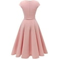 thumbnail image 5 of Dressystar Women Casual Tea Dress Female Vintage a-Line Swing Midi Cocktail Party Dress, 5 of 6