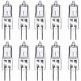 thumbnail image 1 of Bombillas halógenas G4, lámpara halógena G4 con base de pines, 12 V, 20 W, luz blanca cálida regulable de 2800 K, paquete de 20 bombillas halógenas G4 transparentes, 1 of 5