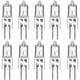 thumbnail image 1 of Bombillas halógenas G4, lámpara halógena G4 con base de pines, 12 V, 20 W, luz blanca cálida regulable de 2800 K, paquete de 20 bombillas halógenas G4 transparentes, 1 of 5