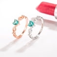 thumbnail image 2 of Anillo De Circonita En Forma De Corazón Amor | Apertura Ajustable Accesorios Para Mujer Oro Rosa De 18 Quilates, 2 of 3