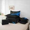 thumbnail image 6 of Manfei American Football Bedding Comforter Set 7pcs for Boys, Sports Theme Full Bedding Set, Black Blue Fitted Sheet Flat Sheet, Luxury Bedroom Decor, 6 of 8