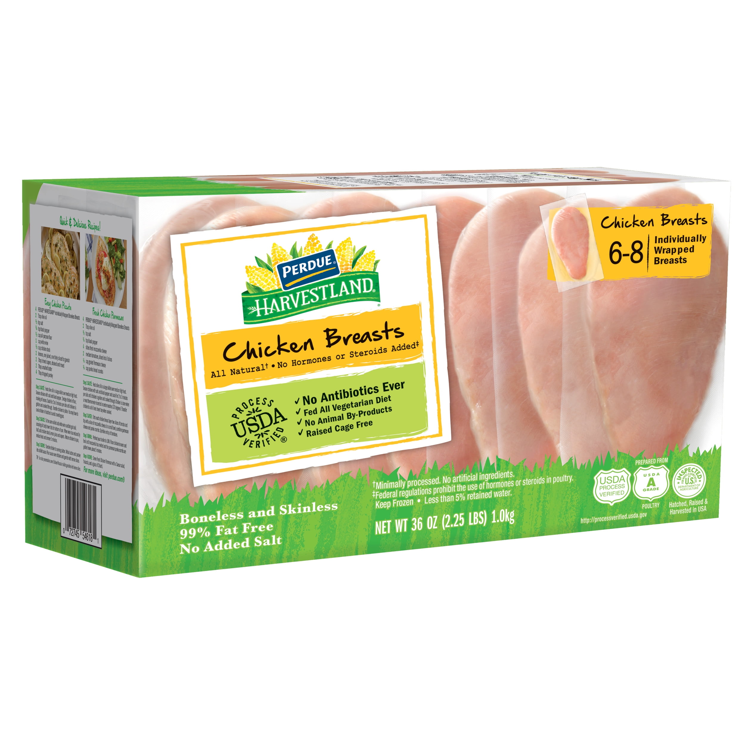 Perdue Harvestland Individually Wrapped Chicken Breast, 2.25 lb. (Frozen)