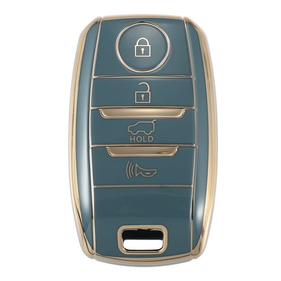 Unique Bargains TPU Car Remote Key Fob Case Cover 4 Button Full Protector for Kia Forte Koup 2014-2016 Blue