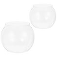 thumbnail image 3 of 2pcs Fish Bowl Plastic Transparent Small Aquarium Desktop Small Goldfish Fish Tank, 3 of 9
