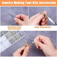 thumbnail image 2 of Rongfmy Trousse de Fournitures pour Fabrication de Boucles d'Oreilles, Trousse de Fabrication de Boucles d'Oreilles 2682 Pcs, Fournitures pour Fabrication de Bijoux Or, 2 of 9