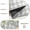thumbnail image 6 of Area Rug for Living Room, Watercolor Floral Non-Slip Indoor Ex Large Carpet for Bedroom/Dining Room, Spring Flowers Leaves Plants Gray Plaid Washable Low-Profile Floor Runner Rugs - 8 x 10 Ft, 6 of 7