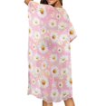 thumbnail image 4 of HELLHERO Lightweight Bathing Suit Cover Up for Vacation Polyester Quick Dry Long Kimono Swimsuit Cover Up Daisy Pattern, 4 of 6