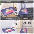 thumbnail image 5 of Vsdgher Dog Washes in a Pink Bath print Flannel Anti-Slip Floor Mat Comfort Mat Floor Carpet for Decor, Non-Slip, Home, Office, Laundry, Durable, 5 of 5