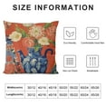 thumbnail image 5 of JEUXUS Farmhouse Throw Pillow Cover with Zipper Orange Red Chinoiserie Floral Blue and White Porcelain Vase Pillow Cases Cushion Cover for Office Living Room Bedroom Car Chair Home Decorations, 5 of 5