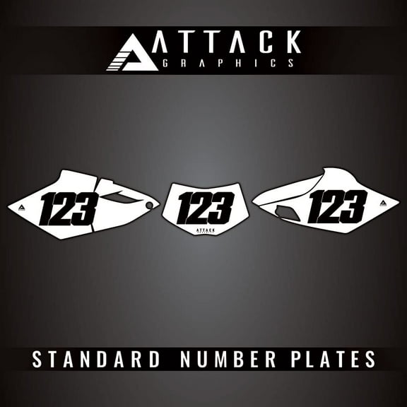 Attack Graphics Number Plate Backgrounds for Yamaha WR450F 2014