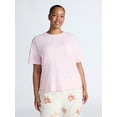 thumbnail image 2 of Joyspun Women's Sleep Tee with Short Sleeves, Sizes XS-3X, 2 of 6