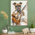 thumbnail image 2 of Boxer Dog Electric Guitar Canvas Size 8x12 – Funny Boxer Dog Playing Electric Guitar Canvas Wall Art for Music Lovers, Pet Lovers, Home Decor, 2 of 5