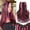 Black Mix Rose Pink Highlights, variant on Clip in Hair Extensions,Dark Brown Long Wavy Hair Extensions Soft Synthetic Thick Hairpieces for Women 20 Inch