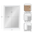 thumbnail image 4 of DesignOvation Bosc Framed Decorative Rectangle Wall Mirror, 28 x 40, White, Transitional Rectangular Vanity Mirror for Use as Bathroom Mirror for Over Sink or Refined Entryway Mirror, 4 of 7