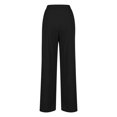 thumbnail image 6 of Cmfcve Women's Casual Pants & Capris Solid Color High Waist Straight Pants Casual Pocket Button Drawstring Sweatpants, 6 of 6