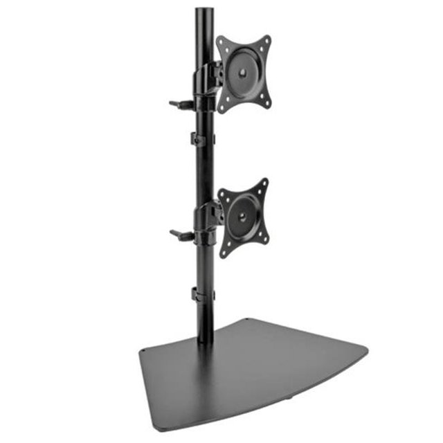 Support de Bureau à Écran Plat Vertical Double de 15 à 27 Po et Support à Pince