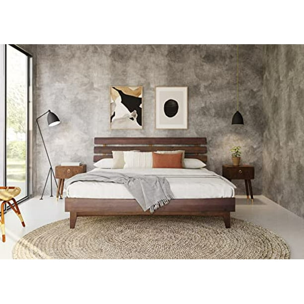 Bme Caden 15 Inch Deluxe Bed Frame with Adjustable Headboard/ Mid