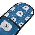 thumbnail image 4 of Yayeee Double Oven Mitt Kitchen Heat Resistant Baking 35" x7" Quilted Glove, Blue Polar Bear, 4 of 6