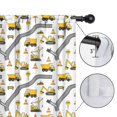 thumbnail image 4 of Blackout Kids Curtains,Cartoon Construction Vehicles Roads White Pattern Childrens Insulated Curtains Set Of 2,Bedroom Essentials,Toddler Room Decor 42"x54", 4 of 5