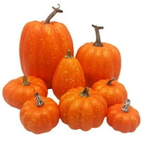Chmadoxn 8PCS Artificial Pumpkins Décor Fall Harvest Thanksgiving/Halloween Holiday Farmhouse Decorations for Home