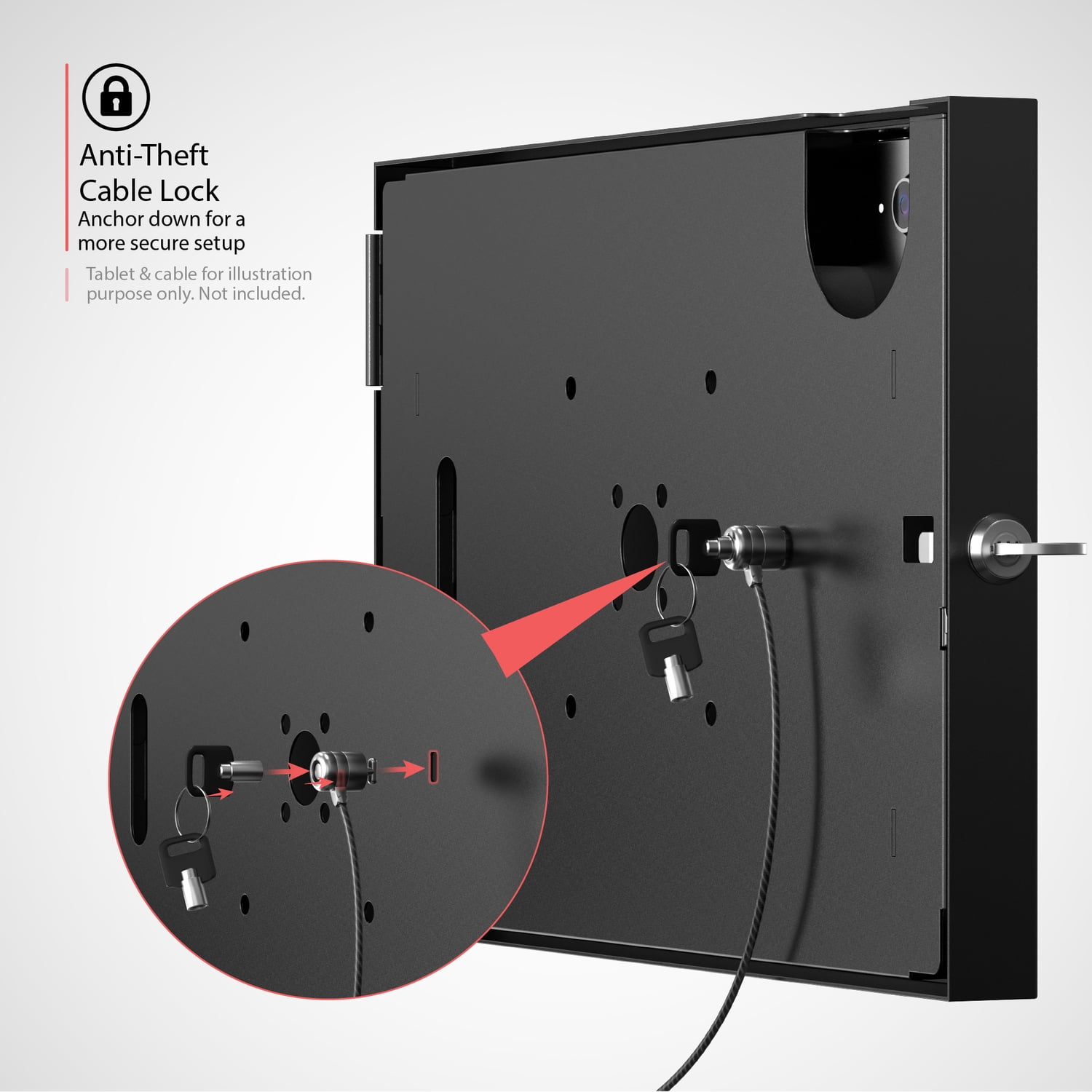 CTA Digital Locking Wall-Mount Enclosure for iPad 10th Gen/A16