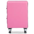 thumbnail image 4 of Bowery Hill Modern 2 Drawer Faux Leather Crystal Tufted Nightstand, 4 of 5