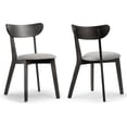 thumbnail image 3 of Set of 2 Amie Gray Backless Dining Chair with Gunmetal Gray Frame, 3 of 8