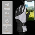 thumbnail image 6 of Winter Gloves for Men and Women, Winter Ski Snow Warm Gloves, Windproof Cold Weather Thermal Gloves, Waterproof Thermal Gloves for Skiing Cycling Motorcycle Running Pattern-B Gray/Male, 6 of 9