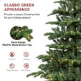 thumbnail image 3 of Soilhill 5FT Pre-lit Christmas Tree with PE&PVC Mixed Tips, 200 Warm White LED Lights, Wooden Base, 3 of 8