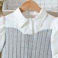 thumbnail image 5 of Mifsaly Little Girls 2 Piece Outfits Set Long Sleeve Button Down Peplum Shirt Tops and Ribbed Flare Pants Kids Fall Spring Clothes for School Daily Wear Fashion Boutique Suit, 5 of 9