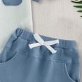 thumbnail image 5 of KPOPLK Button Up Toddler Baby Boy Outfit Set Summer Boy Casual Short Sleeve Shirt Top and Shorts Set Clothes(18-24 Months,Blue), 5 of 5
