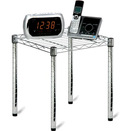 Honey Can Do 15" Steel Wire Commercial Table, Chrome