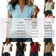 thumbnail image 4 of ClodeEU Women's V Neck Ruffle Cap Sleeve Blouse,Casual Loose Solid Summer Top Green,Women's Plus S, 4 of 7
