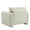 thumbnail image 6 of Accent Chair with Thickened Armrests, Modern Chenille Armchair with Solid Color Design and Wood Legs, Sofa Chair for Living Room Reading Room Bedroom,Cream, 6 of 8