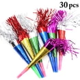 thumbnail image 2 of 30PCS Party Blowout Metallic Fringed Party Noisemaker Party Whistle Party Favor, 2 of 10