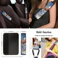 thumbnail image 4 of KUIFORTI Santa Claus Reindeer Print Car Seat Covers Full Set 11 Piece Seat Covers Steering Wheel Cover Auto Seat Belt Cover Seatbelt Cup Coasters Automotive Interior Accessories for Cars, 4 of 6