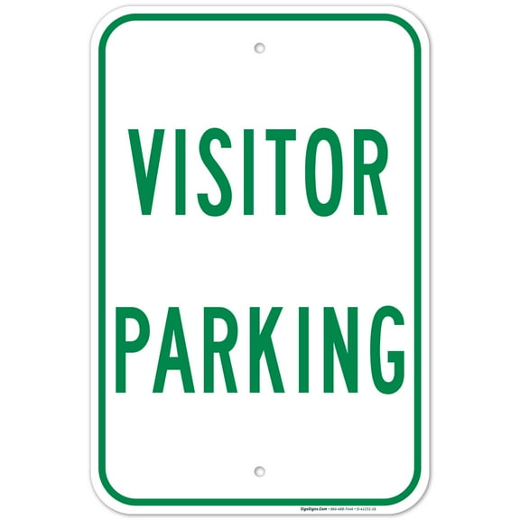 Visitor Parking Sign, 12x18 Aluminum