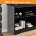 thumbnail image 6 of Craftian 8 Cube Organizer Bookcase, Farmhouse Cubby Bookcase, Horizontal Open Shelf Bookshelf for Living Room, Bedroom, Home Office, Black, 6 of 13