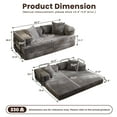 thumbnail image 6 of XIZZI 80.5" Convertible Sleeper Sofa Bed, Cloud Boneless Couch with Plush Corduroy, Sturdy Sprung Support, Oversize Comfy Loveseat for Living Room Bedroom, Gray, 6 of 7