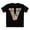 Black, variant on Letter Shirt, Shirt with Letters, Tee Shirt with Gold Letters
