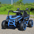 thumbnail image 4 of Funcid 24 Volt Ride on Toys UTV, 2 Seater XL Kids Ride on Electric Car with Remote Control, Metal Frame, Power Car Wheels with Key Start, Spring Suspension, 3 Speeds, Bluetooth Music, Blue, 4 of 10