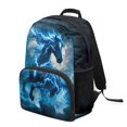 thumbnail image 2 of POLERO 17 Inch Bookbag for Girls, Polyester Durable Large Capacity Backpack, Lightning Horse Fantasy Print, 2 of 10