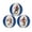 Blue, variant on YujiCraft Plush Soccer Bean Bags Set of 3 - Soft Throw Pillows for Home Decor & Play, Red