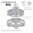 thumbnail image 2 of Two Rings Wedding Ring Sets His And Hers Couples Women and men S925 Sterling Silve Wedding Bands, 2 of 8