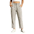 thumbnail image 2 of Hilenly Lightweight Cargo Pants for Women Hiking Pants Women Drawstring Golf Travel Pants with Pockets, 2 of 9