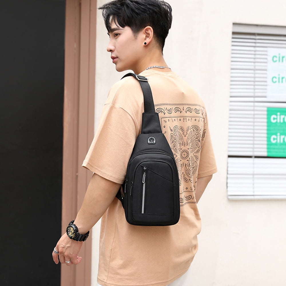 Sling Bag Small Backpack for Women Men Lightweight One Strap Backpack Travel Hiking Chest Bagblack Walmart