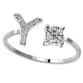 thumbnail image 5 of Qarigey Anillo abierto con letras mayúsculas para mujer, anillos para interior y exterior, fiesta en casa, oficina, joyería decorativa, regalo de Ropa, zapatos y accesorios Miscelánea Letra Y Qarigey AP0276-25, 5 of 5